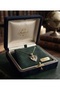 Serenay Model Steel Necklace with Gold Color Chain and Silver Zircon Stones - 3