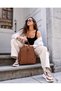 Women's Washable Soft Leather Large Size Luxury Design Backpack Size: 35 X 31 cm Shopper - 7