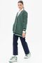 Goose Feet Patterned Knitwear Cardigan Navy Blue Trk67 - 4