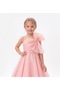 Babyaden Thin Strap Collar with Big Bow Girl's Long Evening Dress - 3