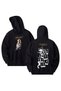 Michael Jackson Printed Cotton Long Sleeve Hooded Sweatshirt with 3 Thread Counts