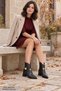 Dorvi̇a Zippered Belt Detailed Pointed Toe Thick Heeled Women's Boots - 5