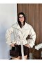 Tie-Necked Stand Collar Cashmere Coat - 4