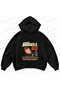 George Russell F1 Printed Black Oversize Boxy Hoodie Sweatshirt