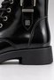 Gleam Metal Buckle Lace-Up and Zipper Casual Women's Boots - 2