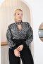 Plus Size Sequin Embroidered Evening Dress Jumpsuit - 7