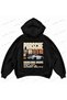 Porsche 911 Gt3 Rs Printed Black Oversize Boxy Hoodie Sweatshirt