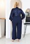 Plus Size Sequin Embroidered Evening Dress Jumpsuit - 8
