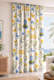 Flower Butterfly and Window House Patterned Digital Printed Single Wing Background Curtain (with Pillowcase as a Gift) - 3