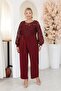 Plus Size Lace Detailed Evening Dress Jumpsuit - 5