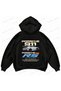 Porsche 911 Gt3 Rs Printed Black Oversize Boxy Sweatshirt