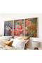Wooden Framed 3 Piece Painting Colorful Breezes Qmrc