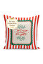 Merry and Bright Written Striped Digital Printed Single Wing Background Curtain (with Pillowcase as a Gift) - 4