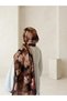 Flower-Patterned Cotton Soft Shawl Spring Series Brown Color - 2