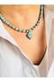 Turquoise 6 mm Natural Stone Drop Pendant Necklace 45 cm - 5