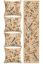 Vintage Botanical Bird Patterned 4-Piece Cushion Cover + 1 Runner Set – 43X43 cm Double-Sided Cover, 40X140 cm Runner - 3