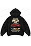 Bmw M3 E36 Printed Black Oversize Boxy Hoodie Sweatshirt