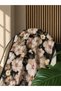 Flower-Patterned Cotton Soft Shawl Spring Series Light Brown - 3