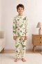 Boys' 100% Cotton Dinosaur Tree Patterned Pajama Set