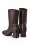 Vi̇yora Women's Boots with Blunt Toe and Studded Detail on Thick Heel - 2