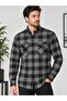 Men's Checkered Double Pocket Lumberjack Shirt with Buttons - 3