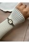 Minimal Metal Women's Wristwatch Double Color White