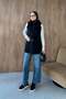 Soft Fur Collar Vest Black - 4
