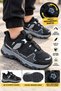 Boys' Smart Mechanism Lace-Up Rubber Sole Water Resistant Children's Trekking Boots