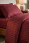 Striped Satin Double Duvet Cover Set |   100% Cotton |   200X220 cm Duvet Cover, Striped Elastic Sheet, 2 Pieces of 50X70 cm Pillowcases |   Stylish and Elegant |   Hotel Comfort - 4