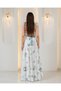 Satin Butterfly Patterned Long Nightgown (Boxed) - 3