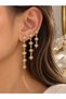 Long Dangle Earrings with Stone Star Figures – Stylish and Glamorous Women's Earrings - 2