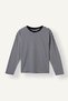 100% Cotton Oversized Crew-Neck Striped Jersey Long-Sleeve T-Shirt I7904AX26AU - 4