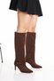 Buckle Detailed Pointed Toe Thin Heeled Boots and Boots - 5