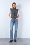 Women's Anthracite Sleeveless High-Neck Button Detailed Wool Knitwear Vest - 2