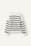 Striped Knitwear White Girls' Sweater I0952A8/Wt34 - 3