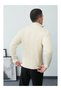 Men's Thick Ribbed Knitwear Zippered Stand Collar Cardigan - 6