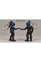 Biker Figure Keychain Set with Helmets for Couples – 2-Piece 3D Printing Lover Gift for Women and Men - 4