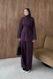 Yelda Bel Pensli Suit Plum