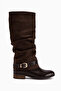 Raine Brown Suede Bellows Buckle Women's Boots