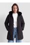 Two Mt Shop Quality Lcw Grace Black Hooded Quilted Oversize Women's Puffer Coat