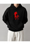 Adult Hoodie Hooded Printed 3 Thread Raster Winter Sweatshirt