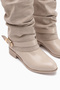 Raine Beige Suede Bellows Buckle Women's Boots - 6