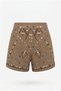 Women's Denim&Canvas Shorts Srt00714 Beige - 4