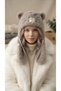 Korean Style Teddy Bear Ear Plush Hat Lace-Up Neck Collar Beanie Thick Winter Women's Hat