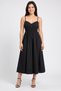 Women Plain Midi Dress, Black