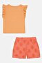 Toddlers Girl 2 Pcs Graphic Print Top And Shorts Set, Multicolor - 3