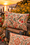 Terracotta Melody Bird & Wildflower Patterned Set of 2 Rectangular Decorative Throw Pillow Covers |   Vintage Botanical Living Room Decor - 2