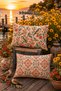 Terracotta Melody Bird & Wildflower Patterned Set of 2 Rectangular Decorative Throw Pillow Covers |   Vintage Botanical Living Room Decor - 7