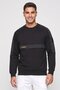 Men Sportswear Fit Long Sleeve Outdoor Sweatshirt, Black