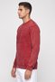 Men Sportswear Fit Long Sleeve Outdoor Sweatshirt, Red - 3